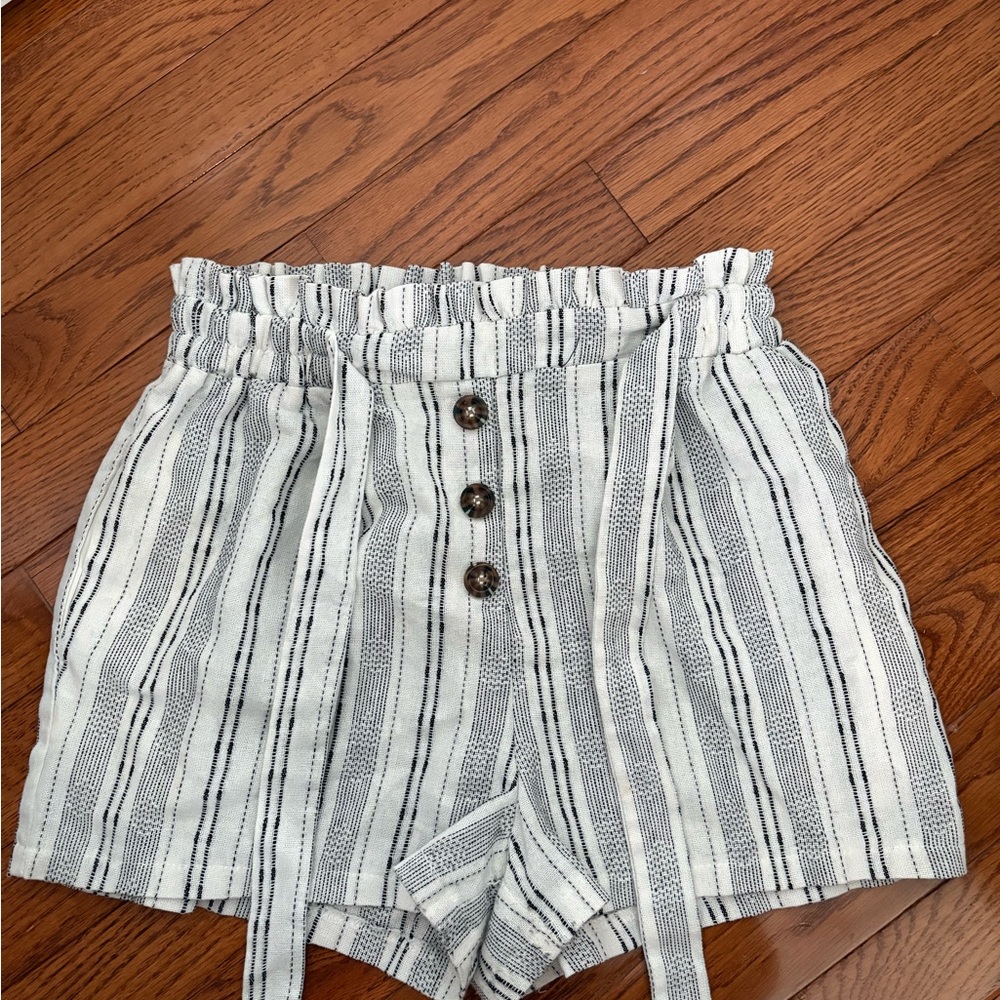 Flowy Striped Festival Short Front Tie